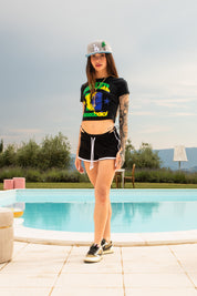 Baby Tee "DIVA" Brazil Black