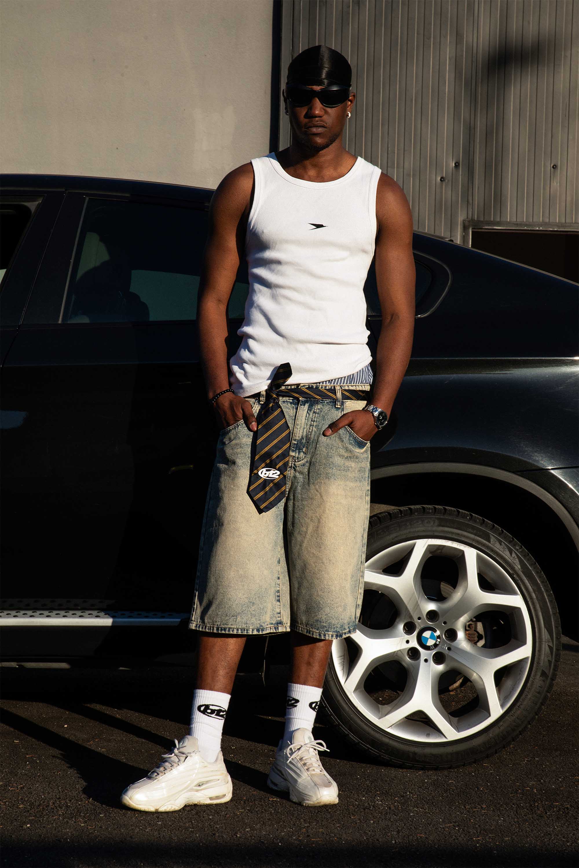 Jorts “CRUEL SEASON” Back Logo Vintage Washed