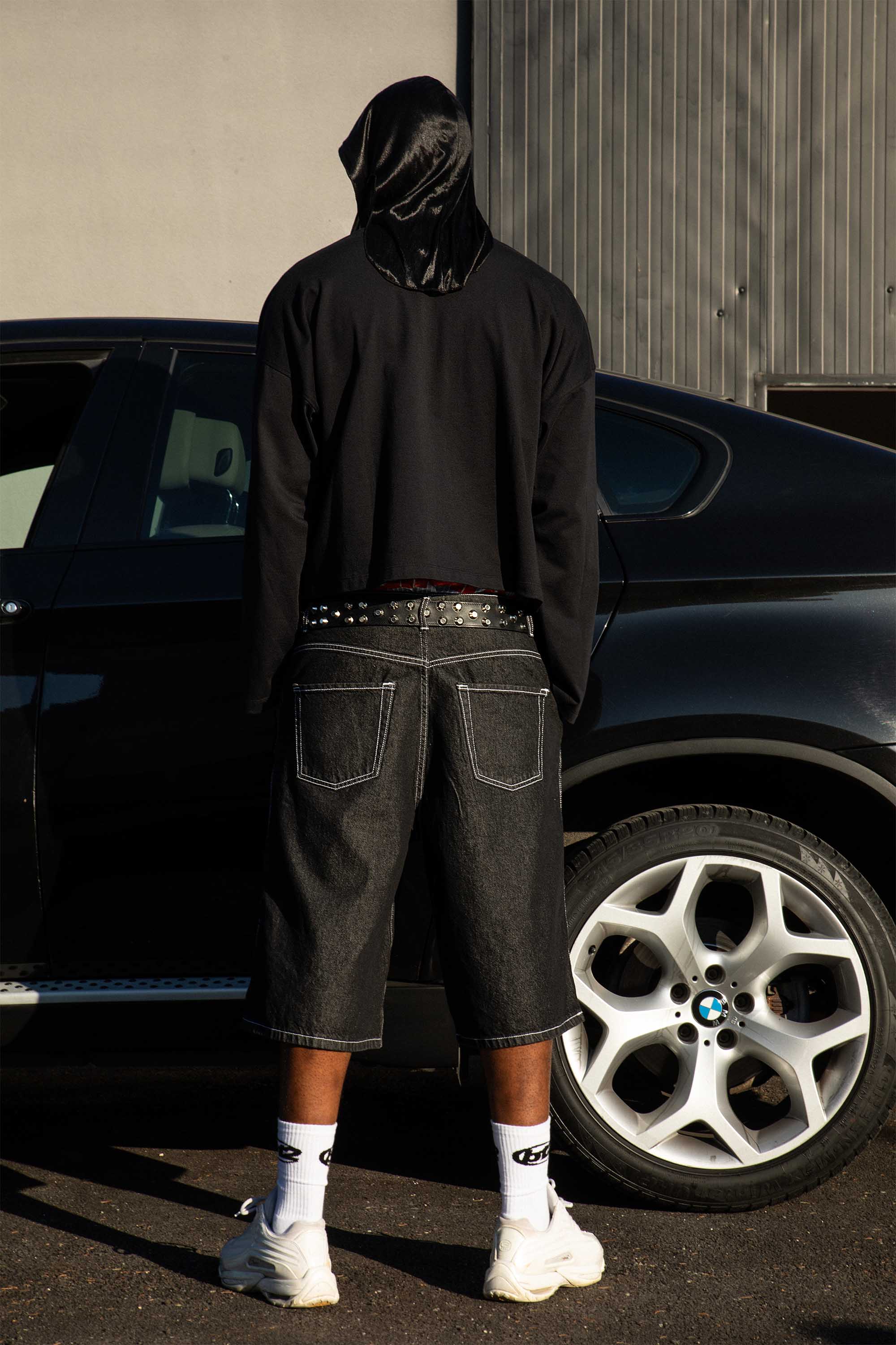 Jorts “CRUEL SEASON” Front Logo Raw Black