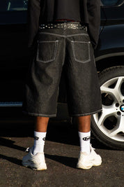 Jorts “CRUEL SEASON” Front Logo Raw Black 