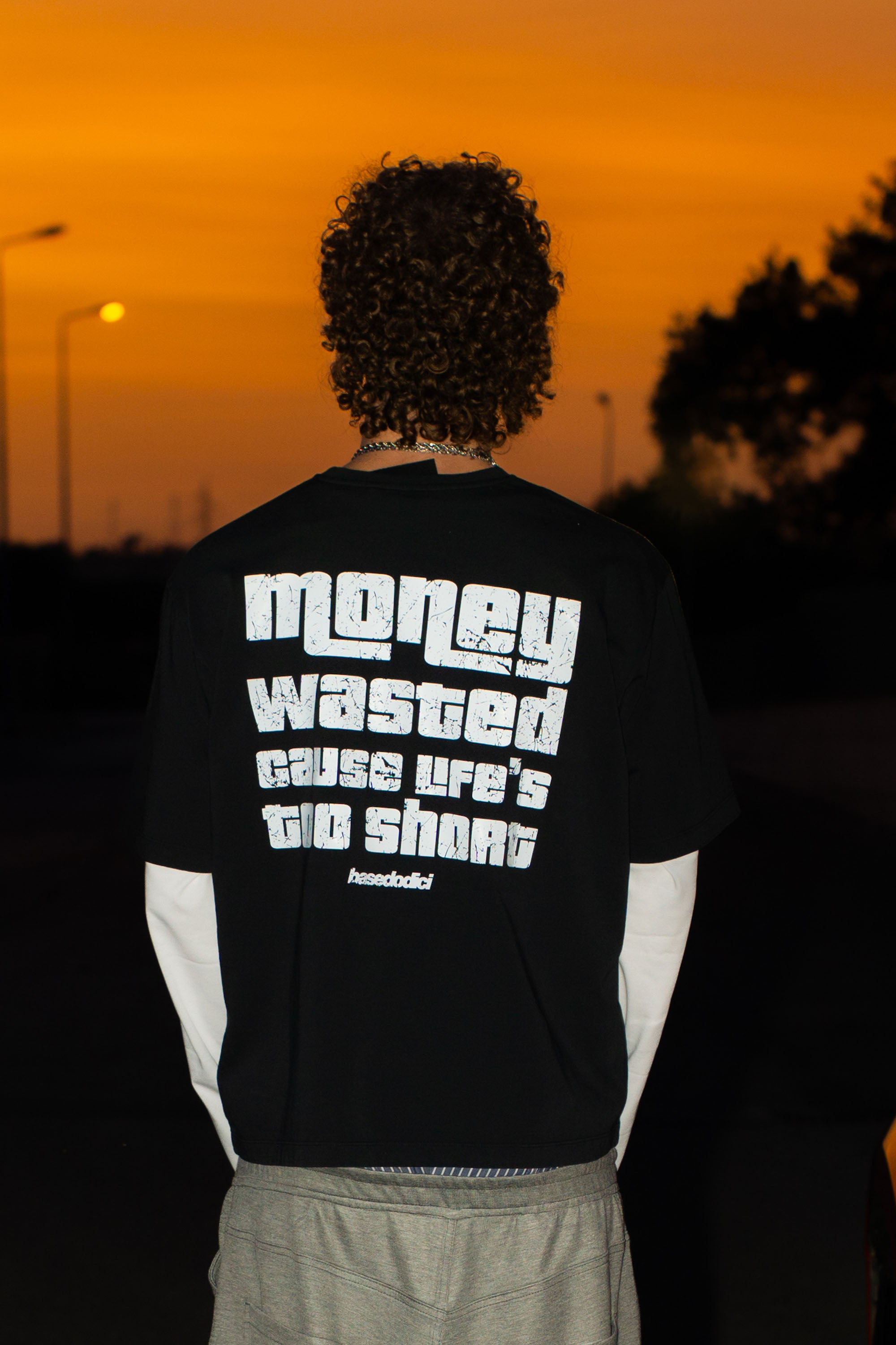 “LIVE FAST” Money Wasted Black T-Shirt