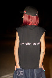 Tank “LIVE FAST” Logo Black