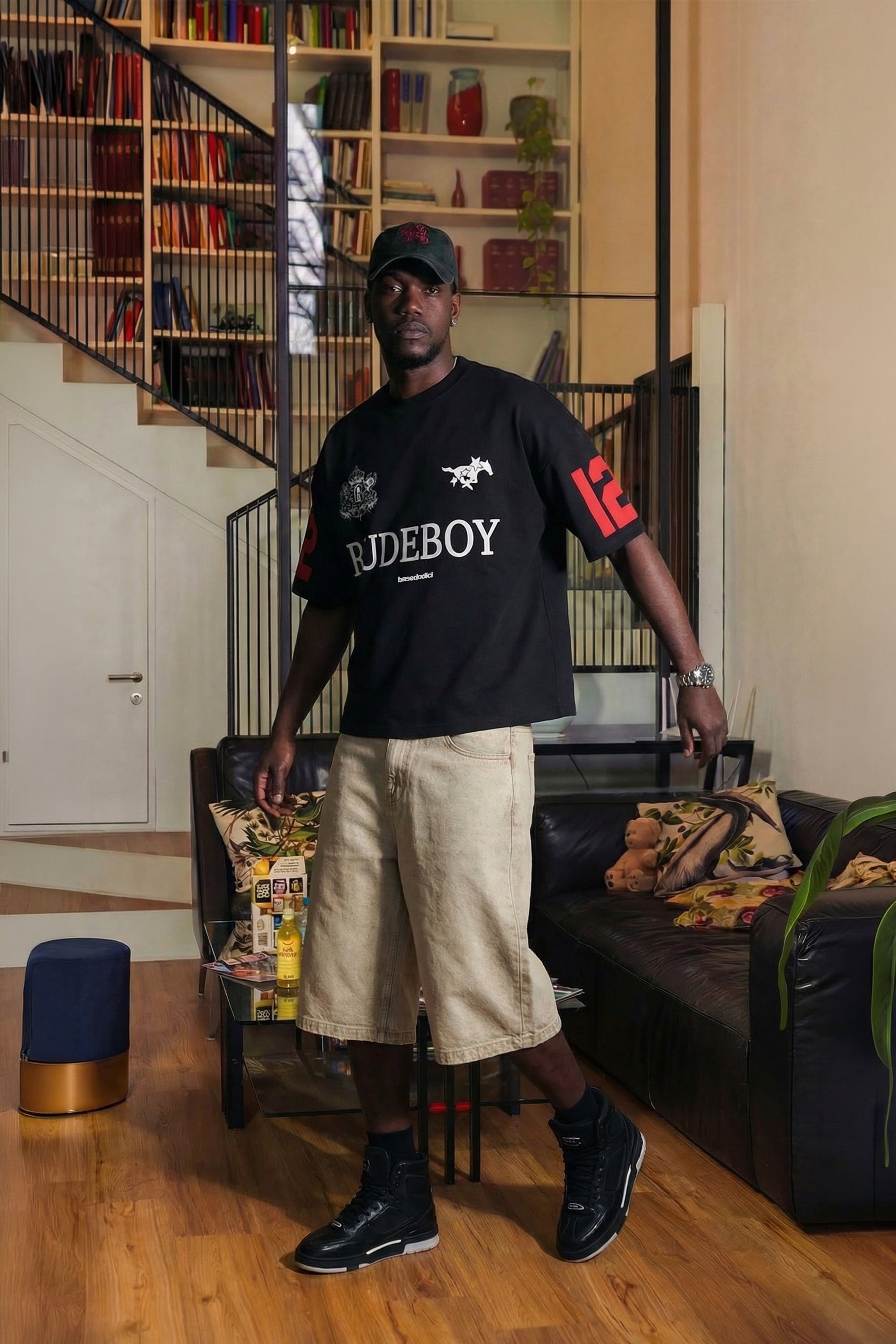 "RUDEBOY LDN" T-Shirt 12 Black