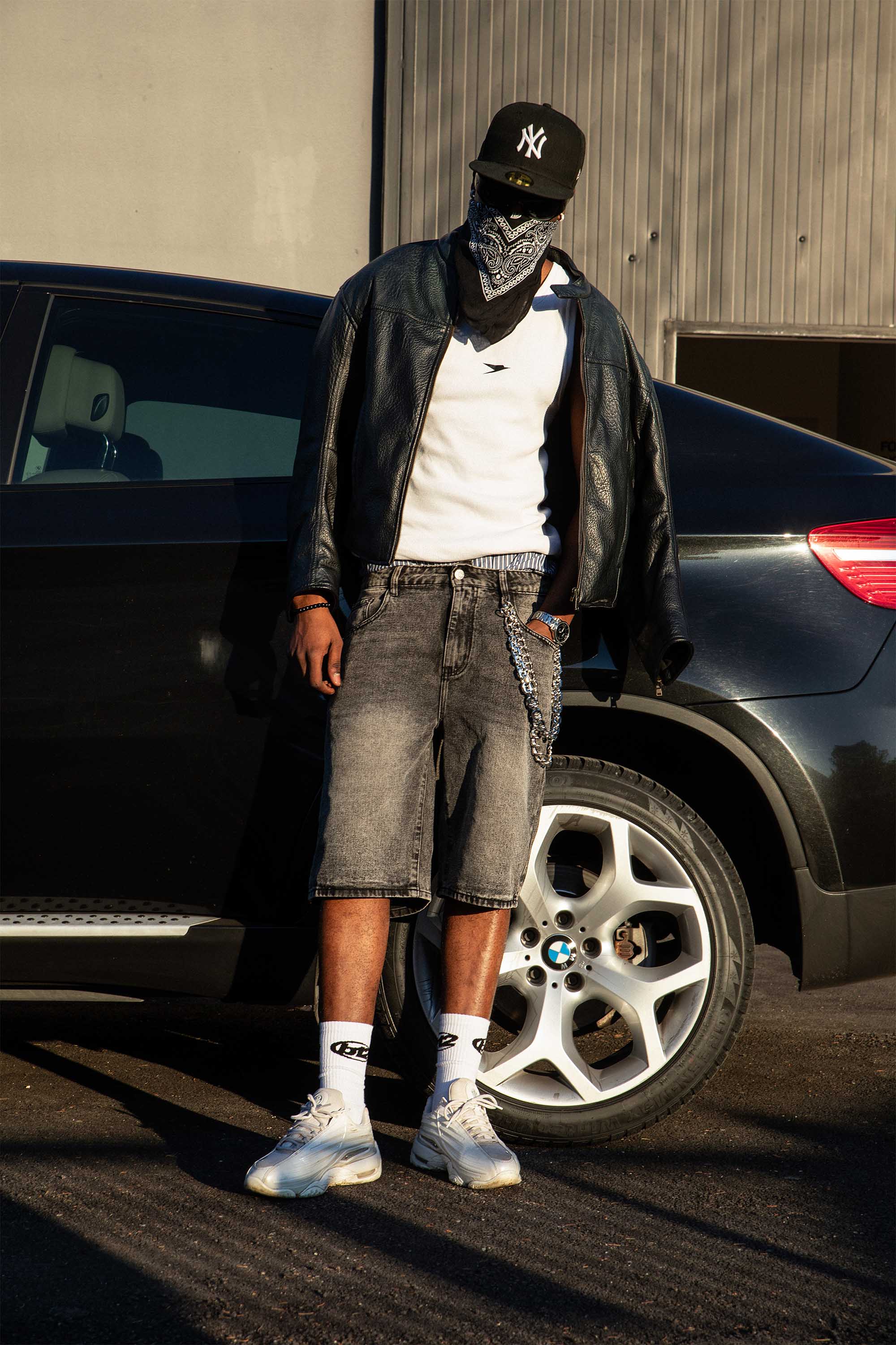 Jorts “CRUEL SEASON” Back Logo Black