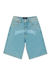 Jorts “CRUEL SEASON” Front Logo Bleached Blue