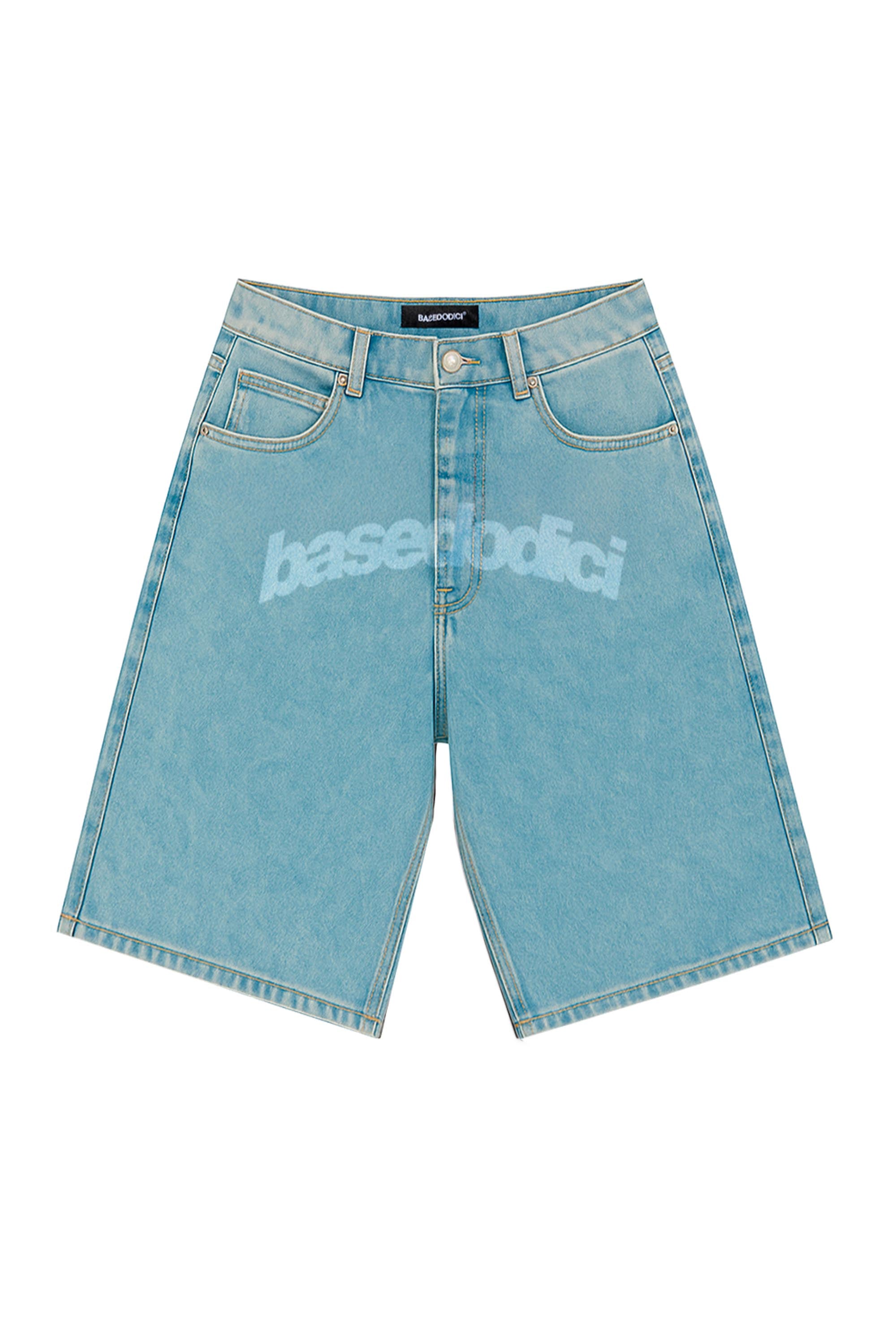 Jorts “CRUEL SEASON” Front Logo Bleached Blue