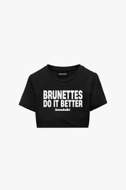 Baby Tee "DIVA" Brunettes Black