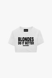 Baby Tee "DIVA" Blondes White