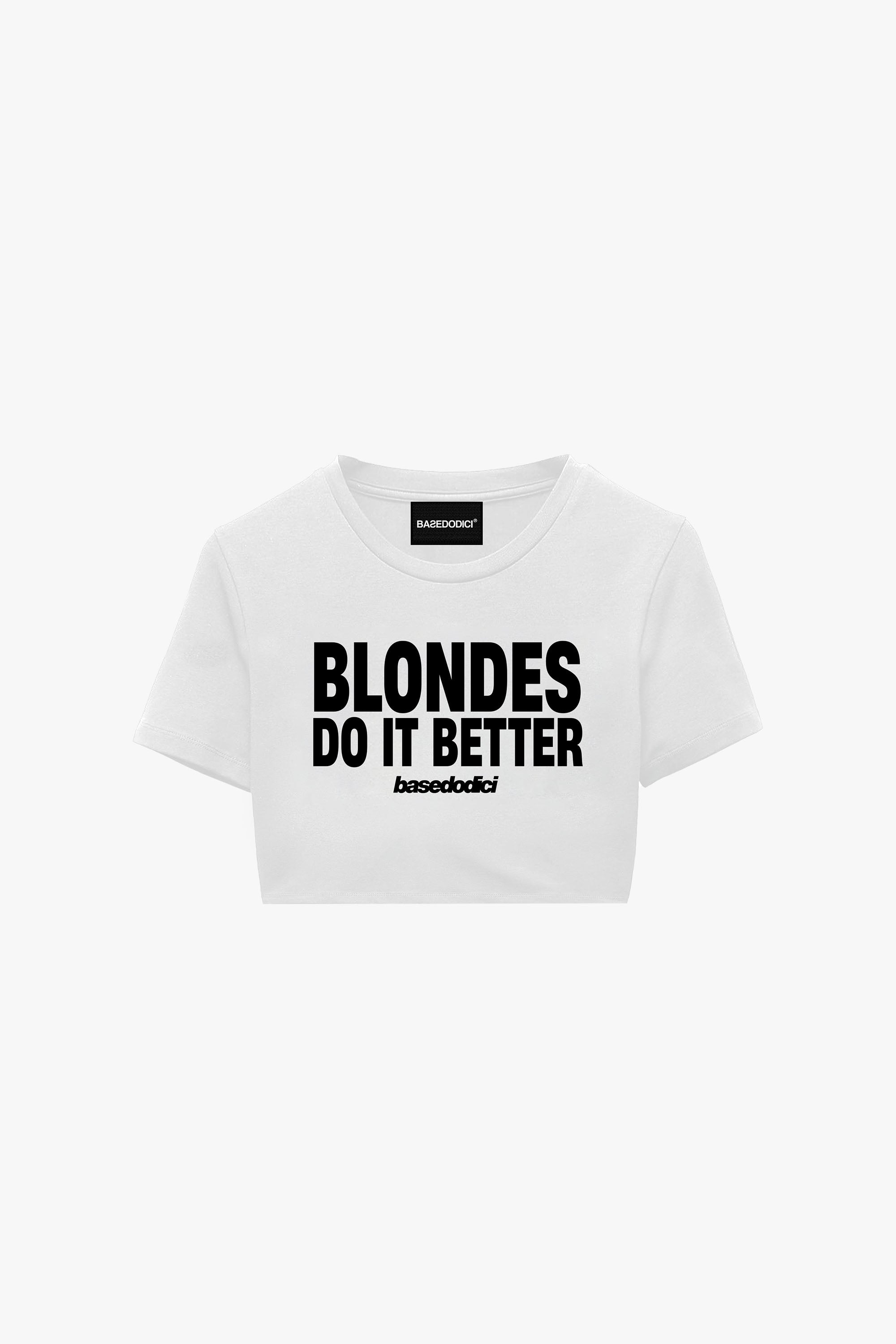 Baby Tee "DIVA" Blondes White