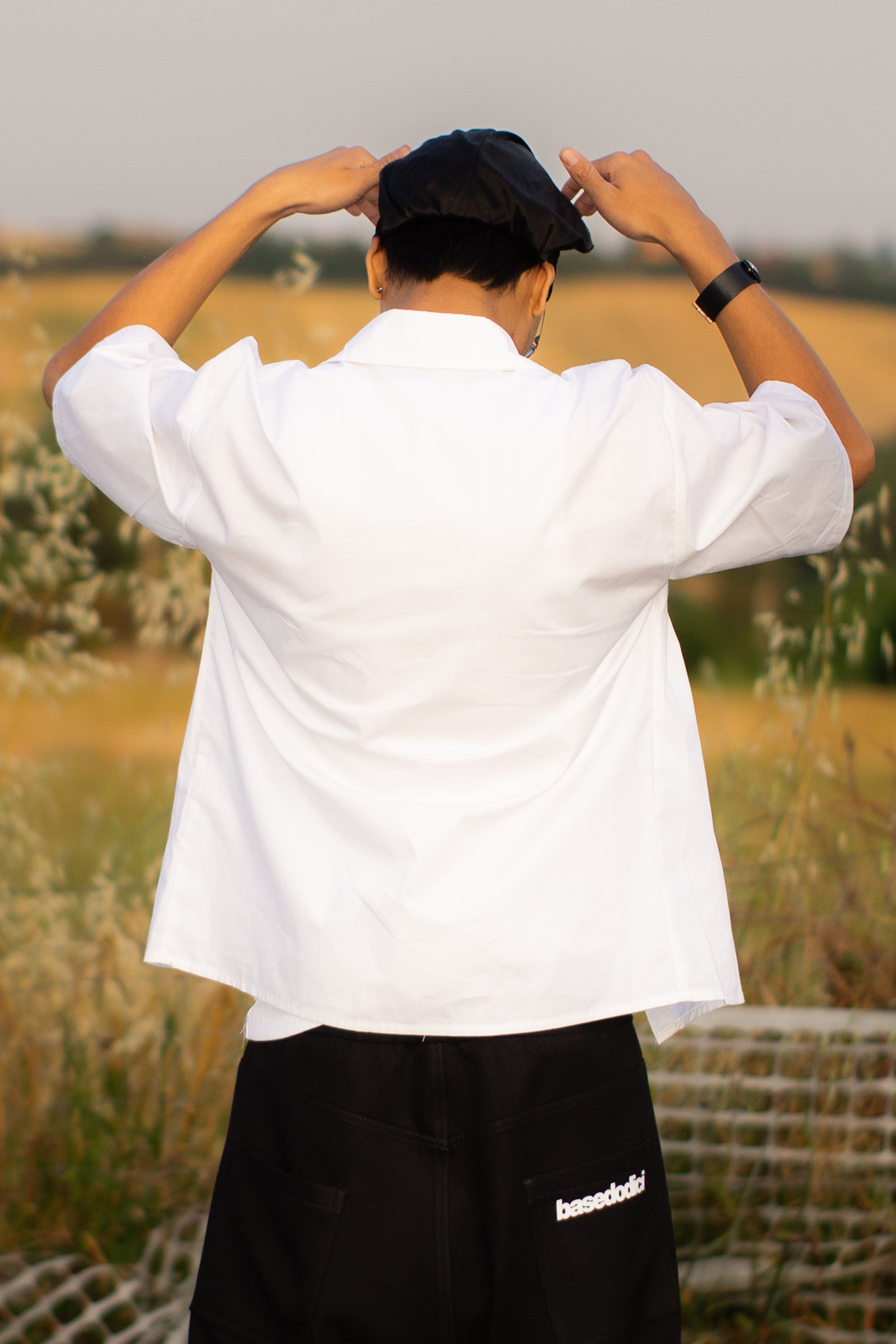 “LIVE FAST” Logo White Shirt