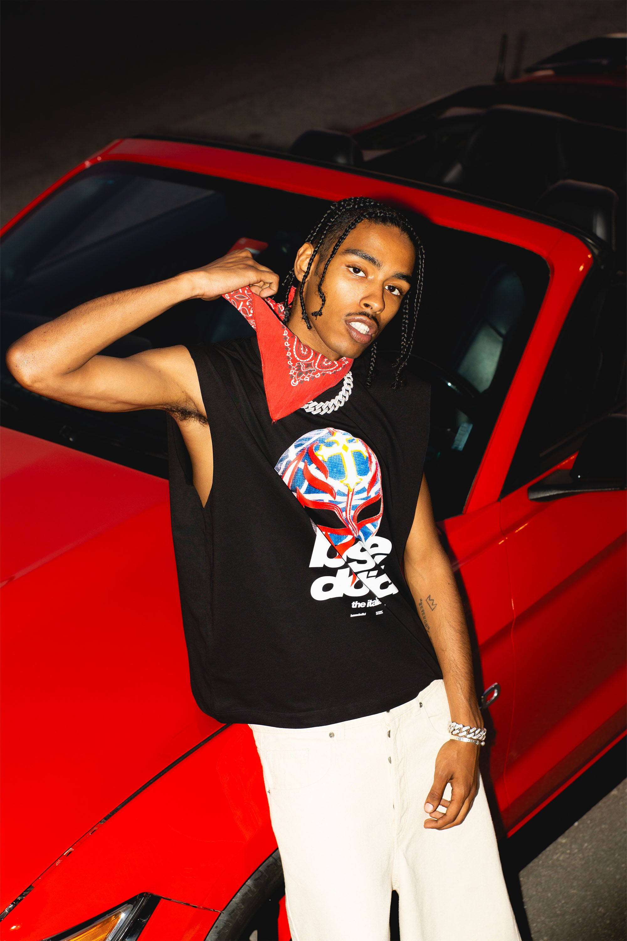 Tank “LIVE FAST” Italian Robbery Black