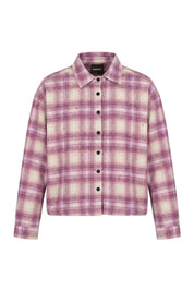 Flanella Shirt "RUDE DIAMOND" Rhinestones Pink