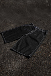 Jorts “CRUEL SEASON” Front Logo Raw Black