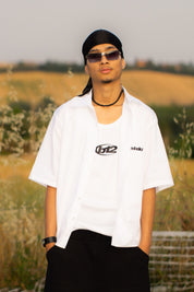 “LIVE FAST” Logo White Shirt