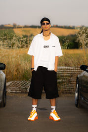 “LIVE FAST” Logo White Shirt