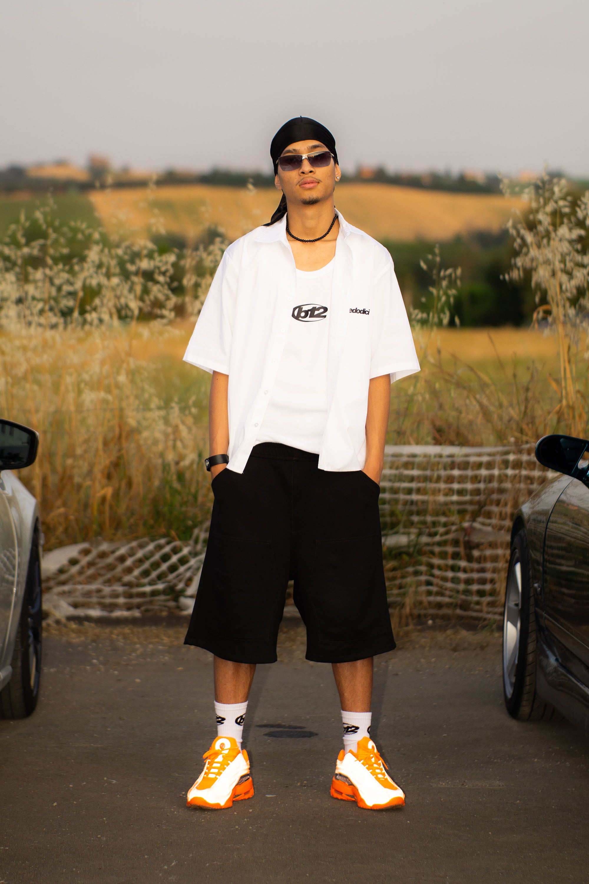 “LIVE FAST” Logo White Shirt