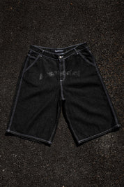 Jorts “CRUEL SEASON” Front Logo Raw Black