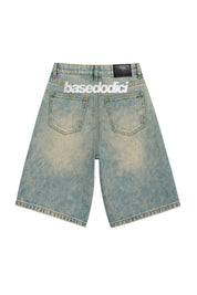 Jorts “CRUEL SEASON” Back Logo Vintage Washed