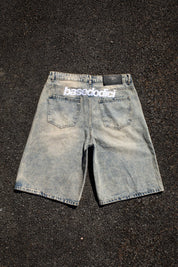 Jorts “CRUEL SEASON” Back Logo Vintage Washed