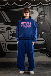Hoodie "SAMURAIJAYxBASEDODICI" TuttoSbagliato Blue/Pink