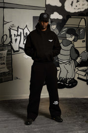 Fleece Pants "TEAM012" Logo Black/White