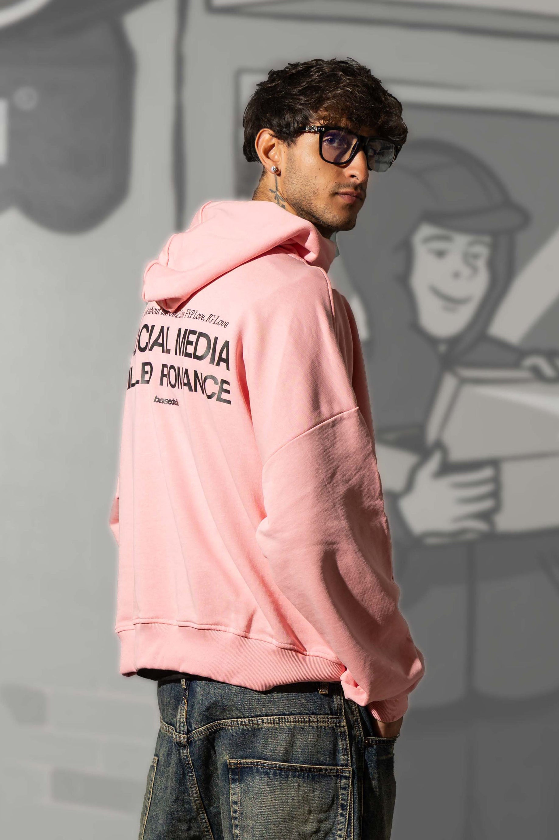 Hoodie “KILLED ROMANCE” Pink/Black