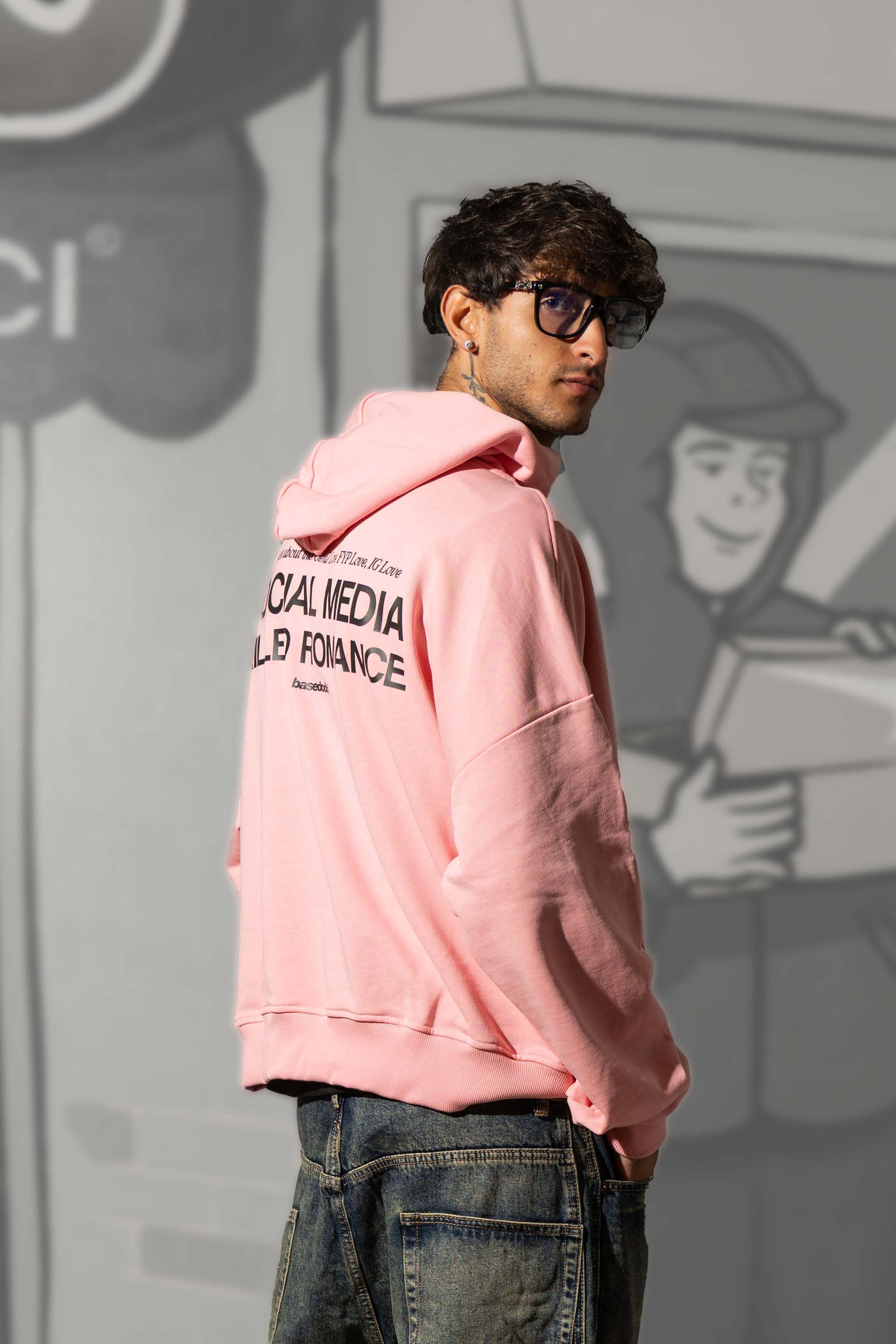 Hoodie “KILLED ROMANCE” Pink/Black