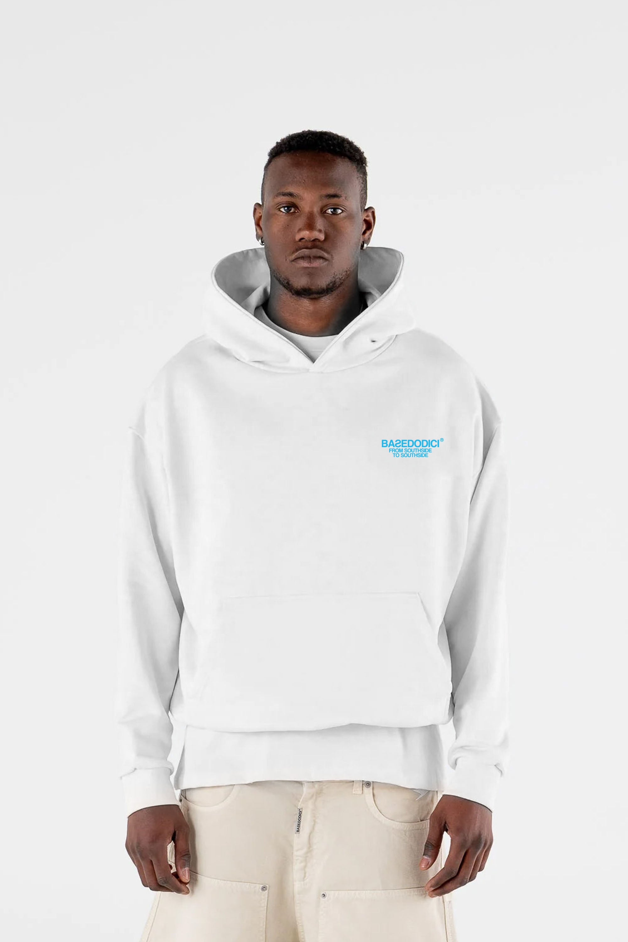 Hoodie “AMMO” CHI'T'SAP White/Azure