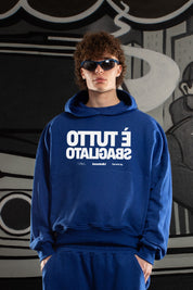 Hoodie "SAMURAIJAYxBASEDODICI" TuttoSbagliato Blue/White
