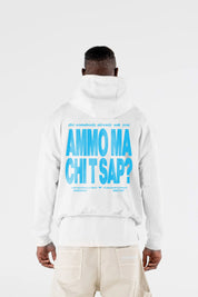 Hoodie “AMMO” CHI'T'SAP White/Azure