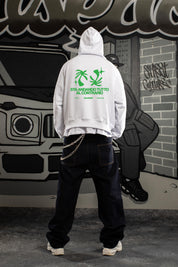 Hoodie "SAMURAIJAYxBASEDODICI" TuttoSbagliato White/Green