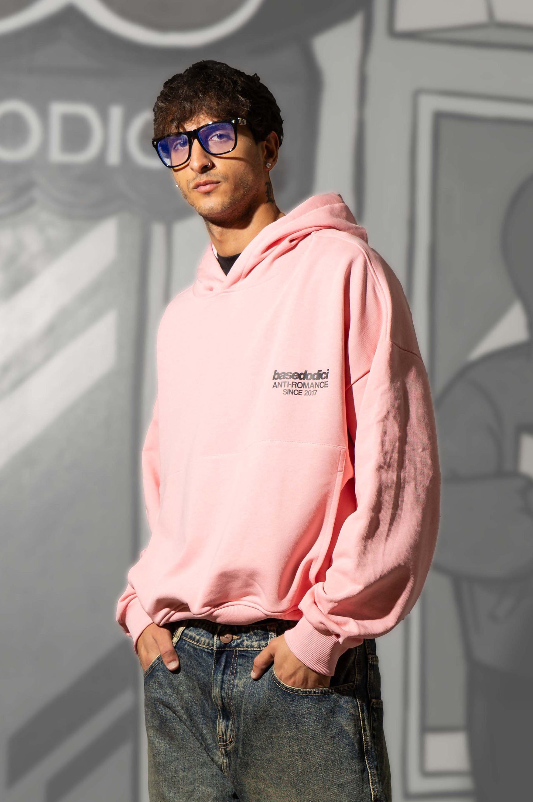 Hoodie “KILLED ROMANCE” Pink/Black