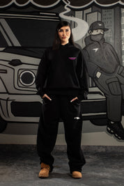 Hoodie “AMMO” CHI'T'SAP Black/Camo Pink