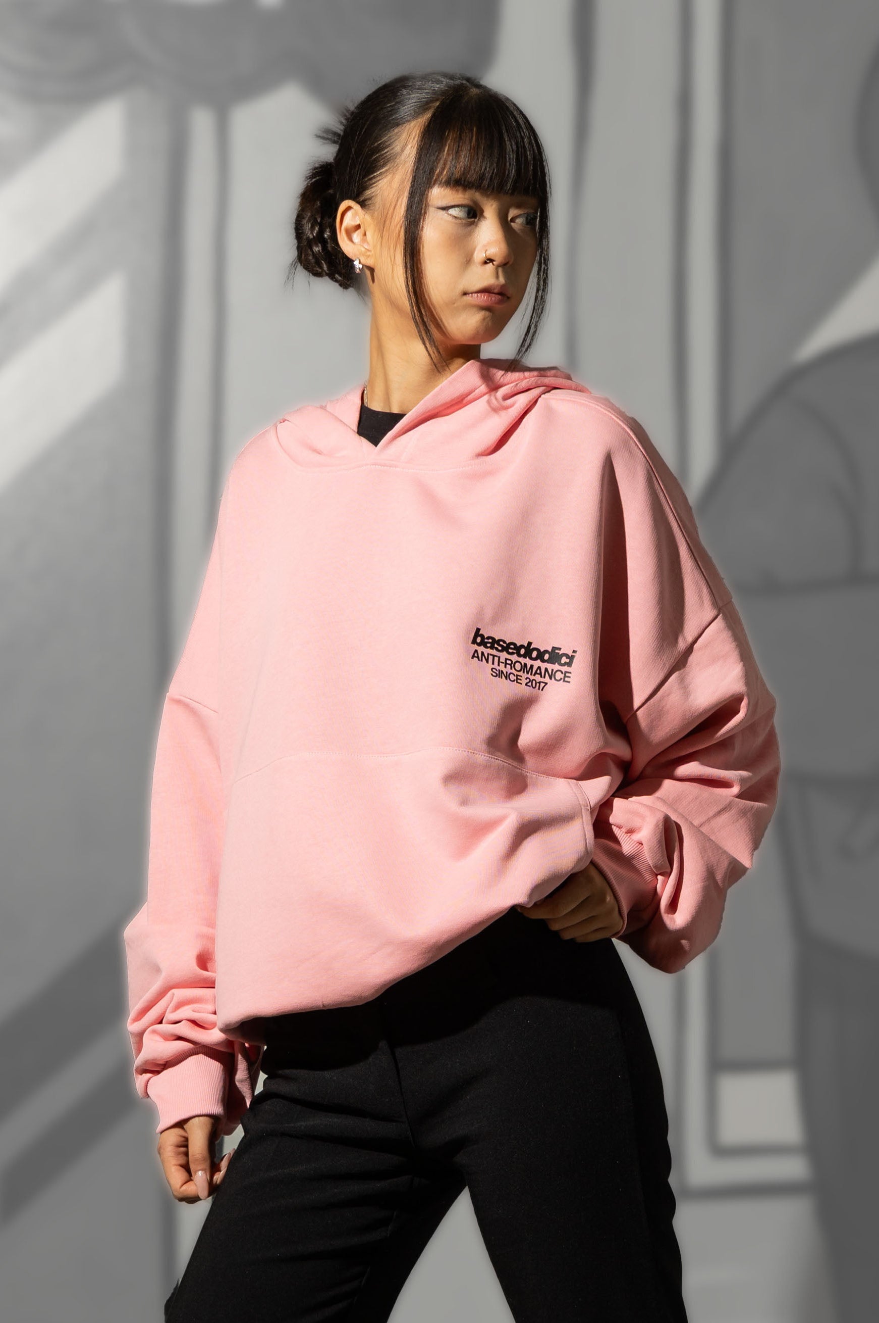 Hoodie “KILLED ROMANCE” Pink/Black