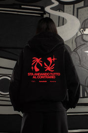 Hoodie "SAMURAIJAYxBASEDODICI" TuttoSbagliato Black/Red