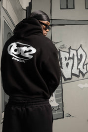 Hoodie "TEAM012" Back 12 Black/White