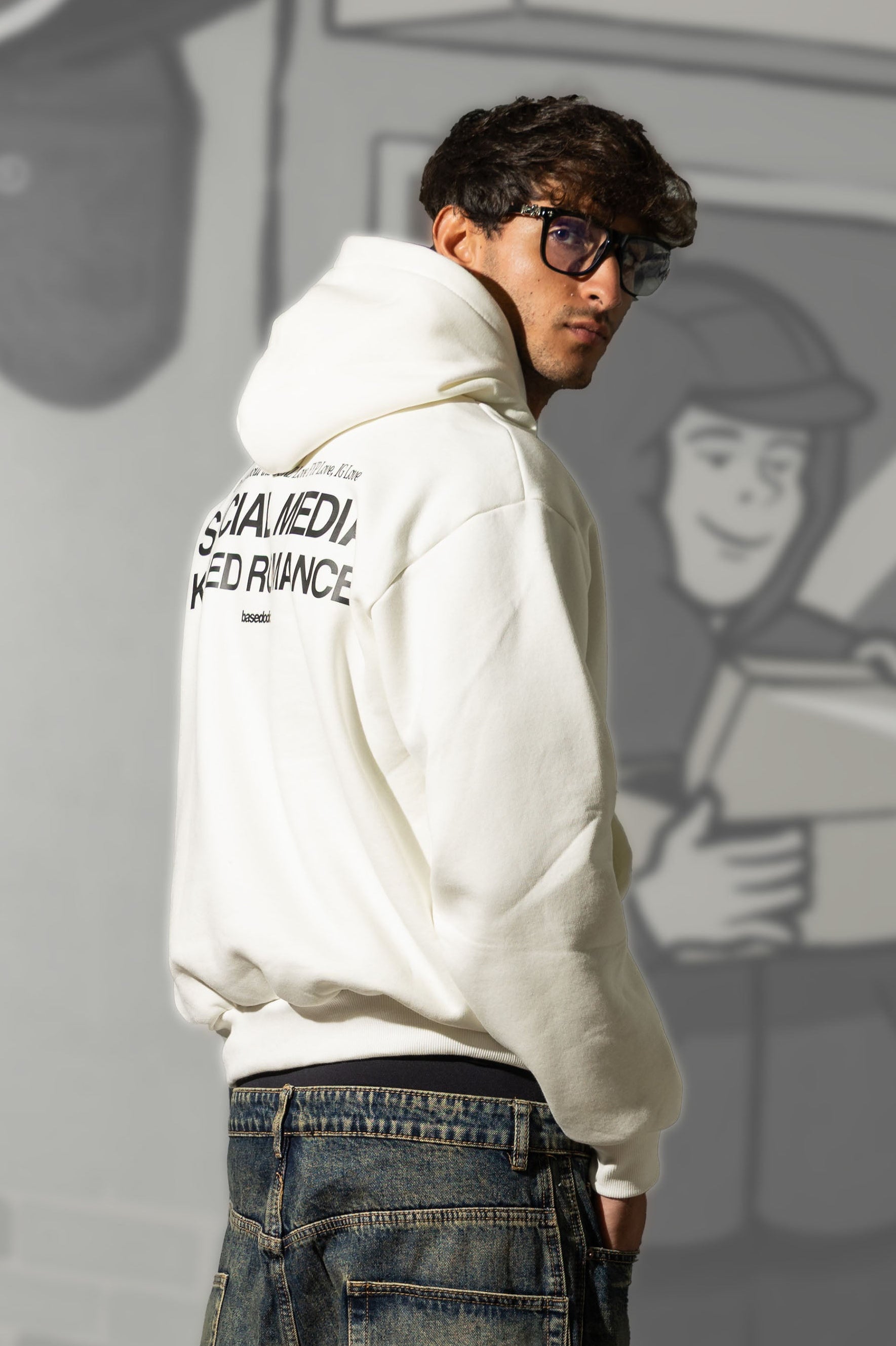Hoodie “KILLED ROMANCE” White/Black