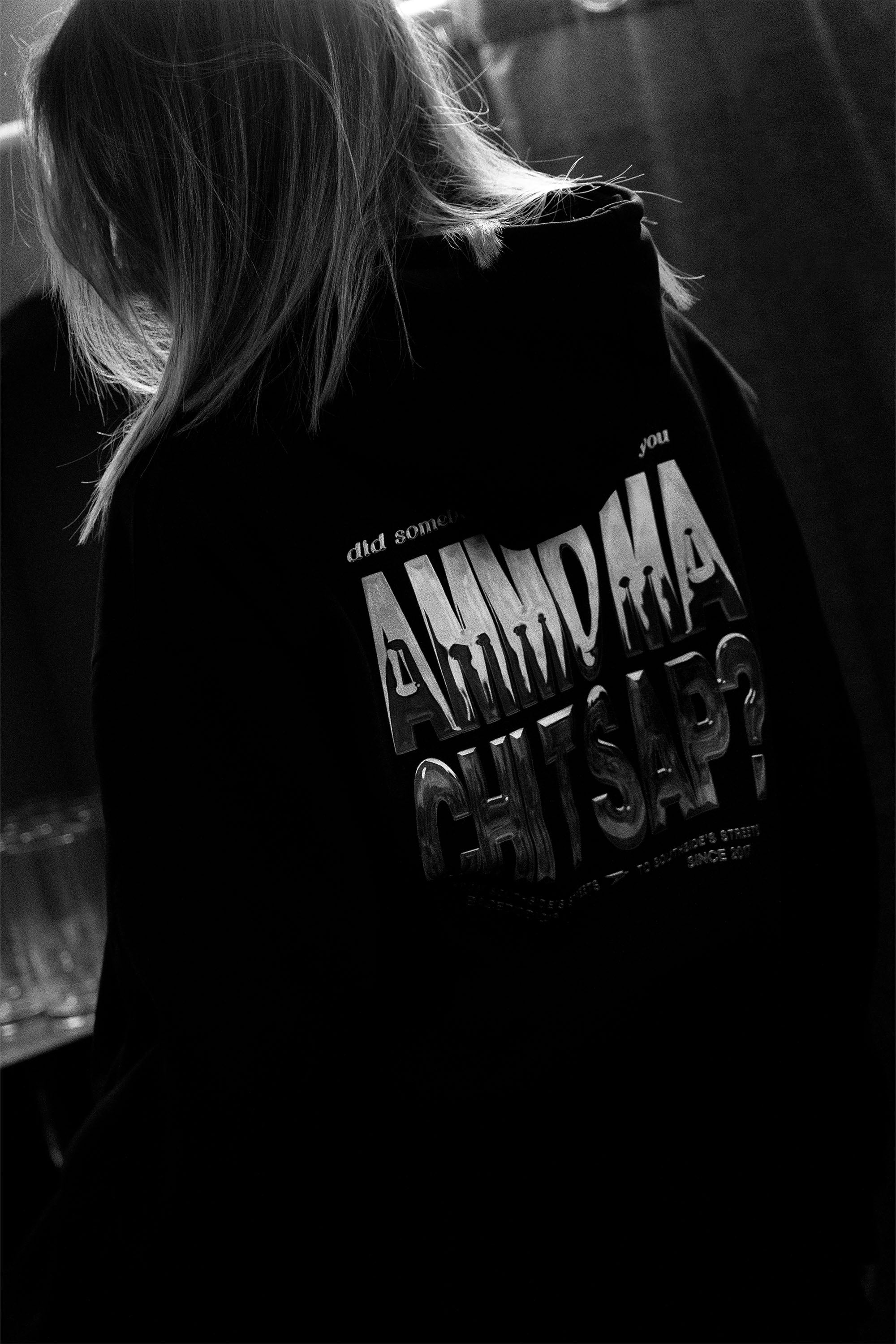 Hoodie “AMMO” CHI'T'SAP Black/Chrome