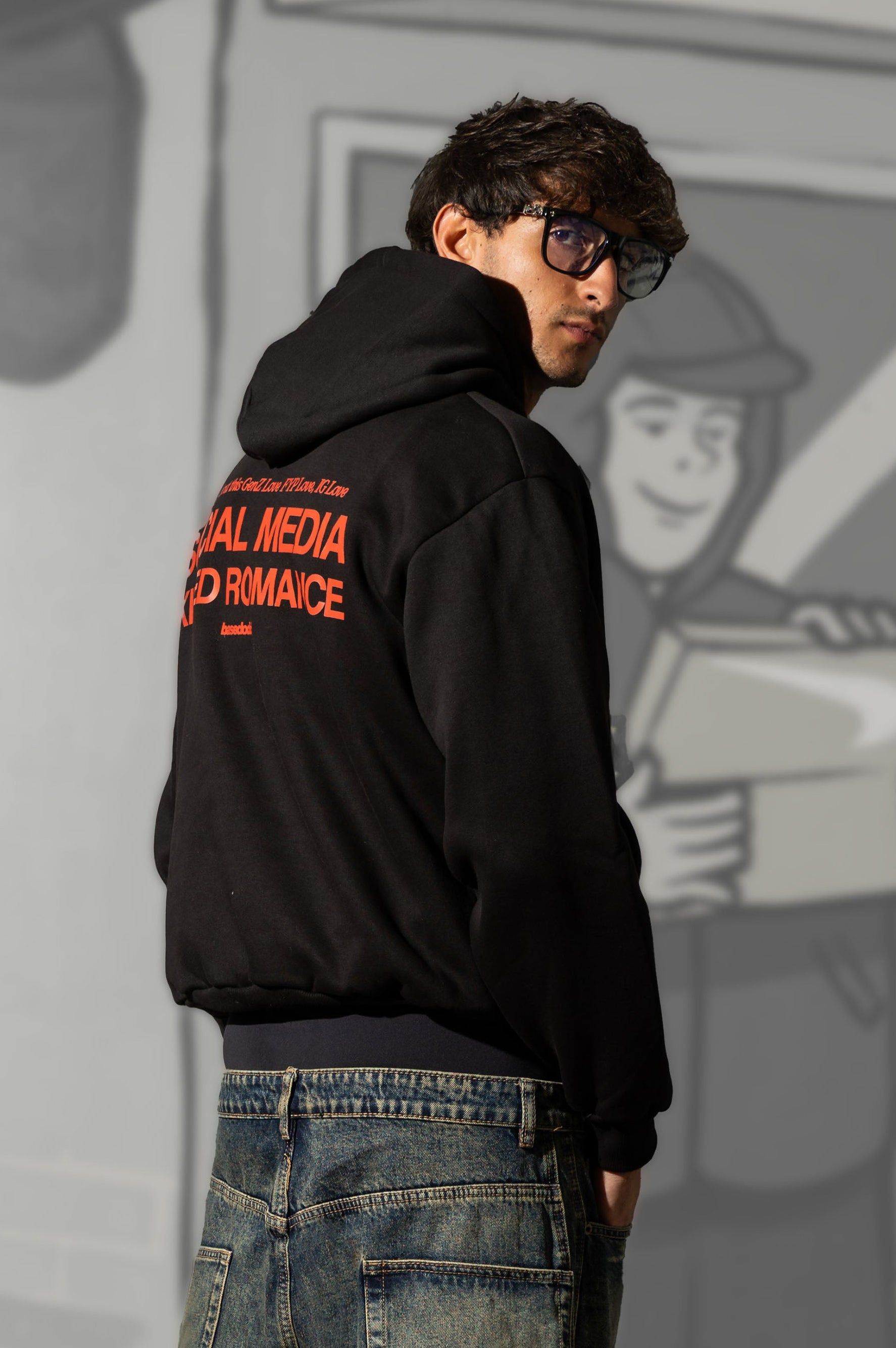 Hoodie “KILLED ROMANCE” Black/Red