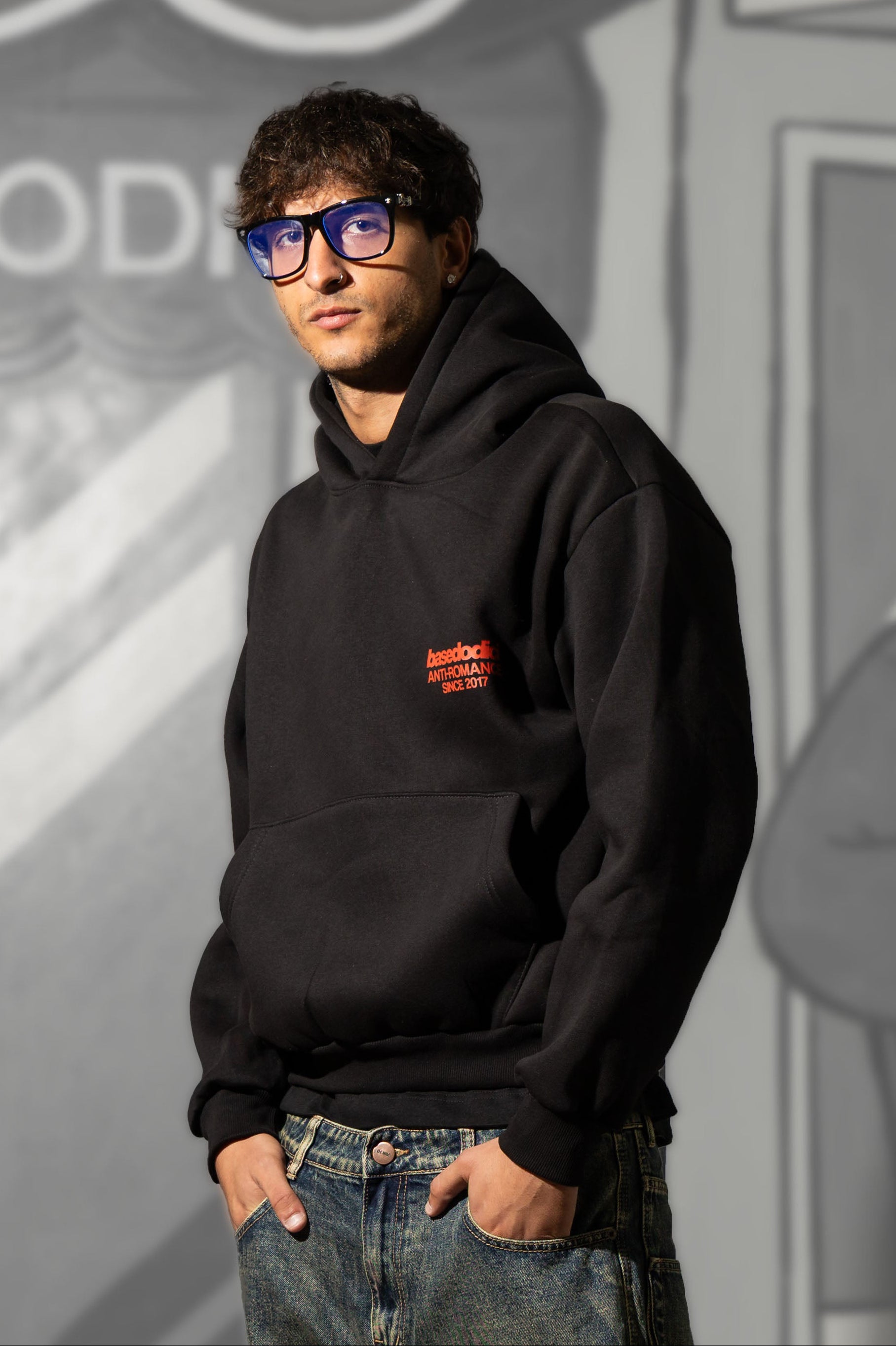 Hoodie “KILLED ROMANCE” Black/Red