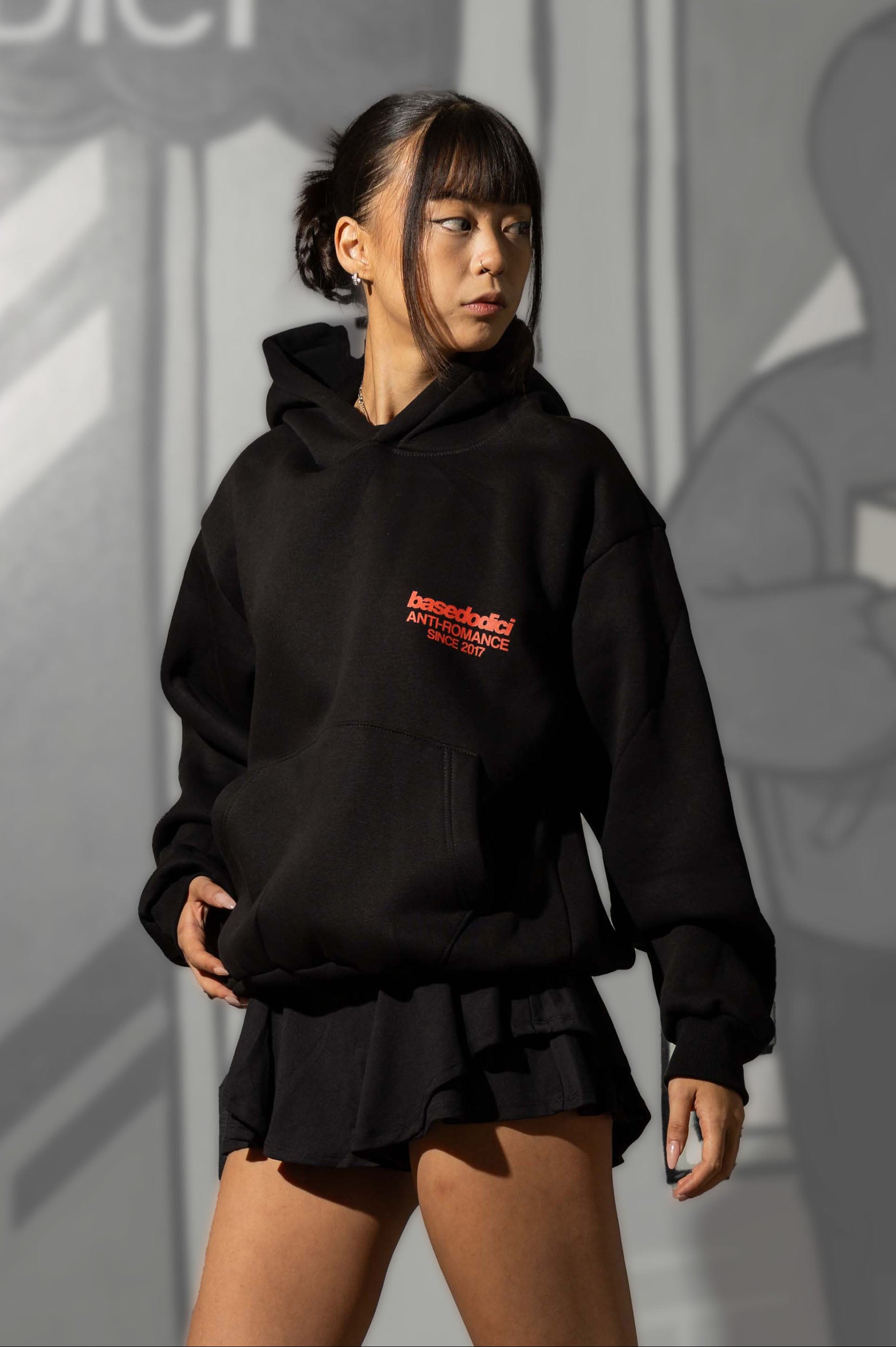 Hoodie “KILLED ROMANCE” Black/Red