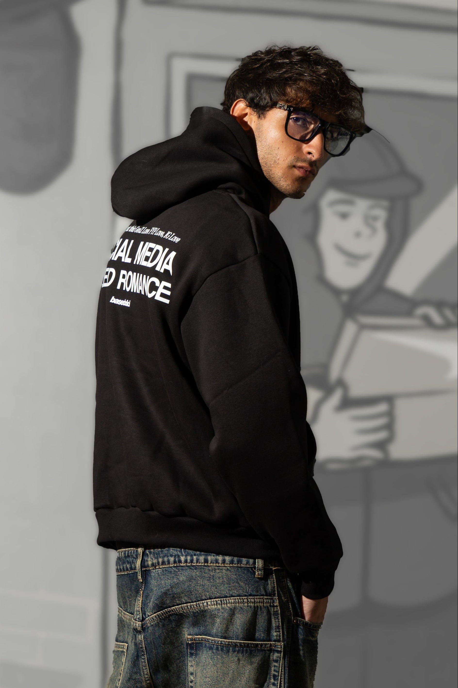Hoodie “KILLED ROMANCE” Black/White