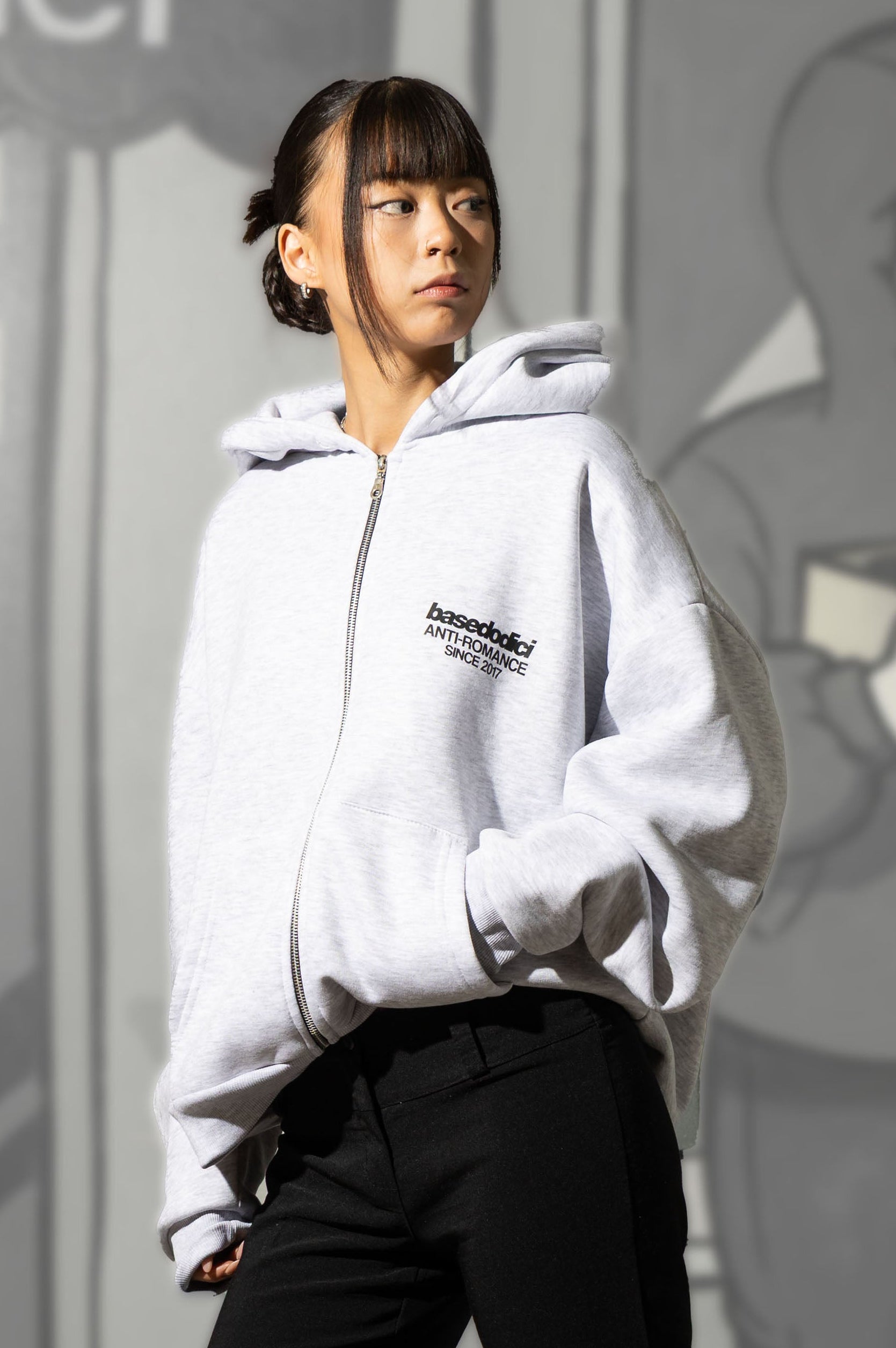 Full Zip “KILLED ROMANCE” AshGrey/Black