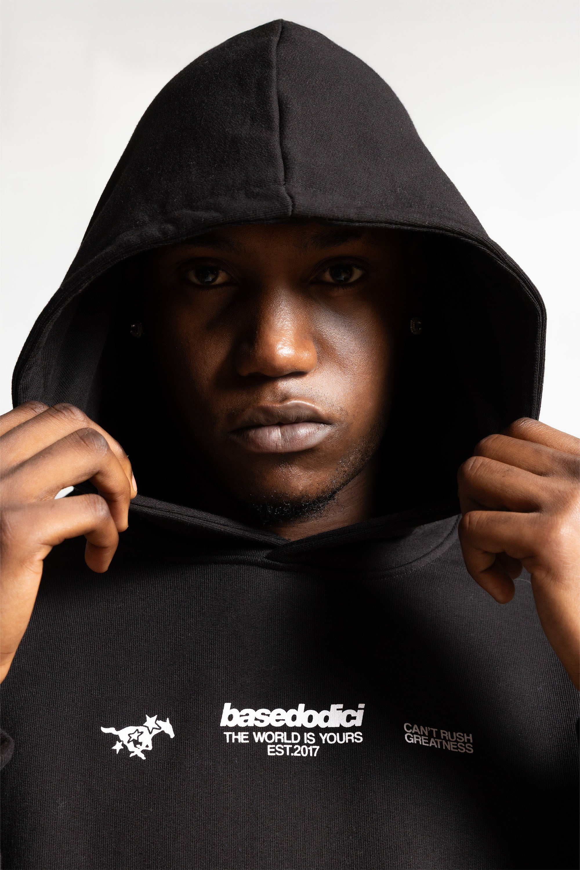 "RUDEBOY LDN" Hoodie Crown Black