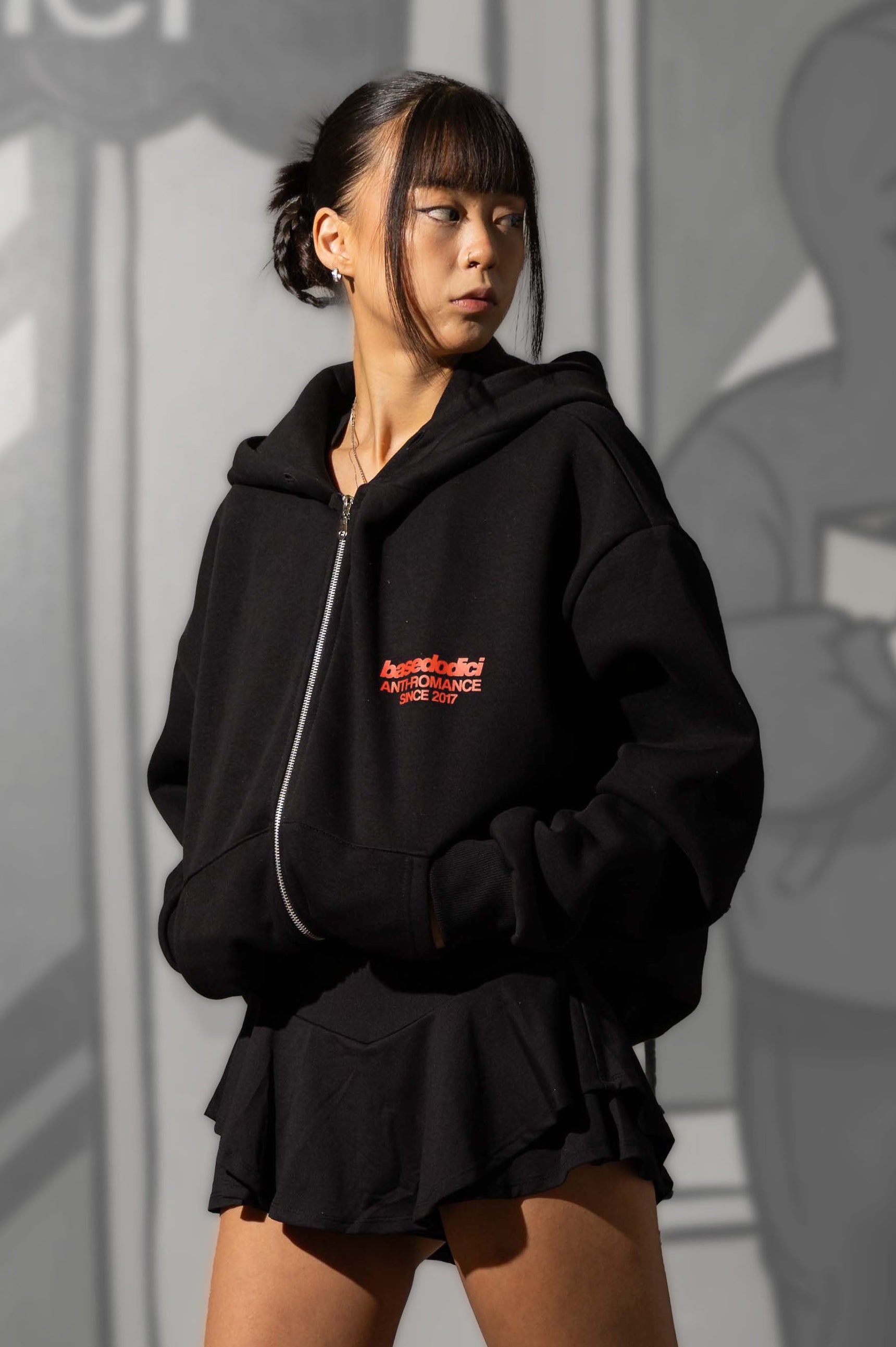 Full Zip “KILLED ROMANCE” Black/Red