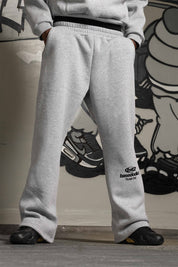 Fleece Pants "TEAM012" Logo AshGrey/Black