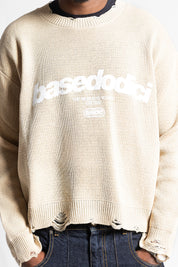 "RUDEBOY LDN" Knitwear Front Logo Cream