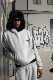 Hoodie "TEAM012" Back 12 AshGrey/Black