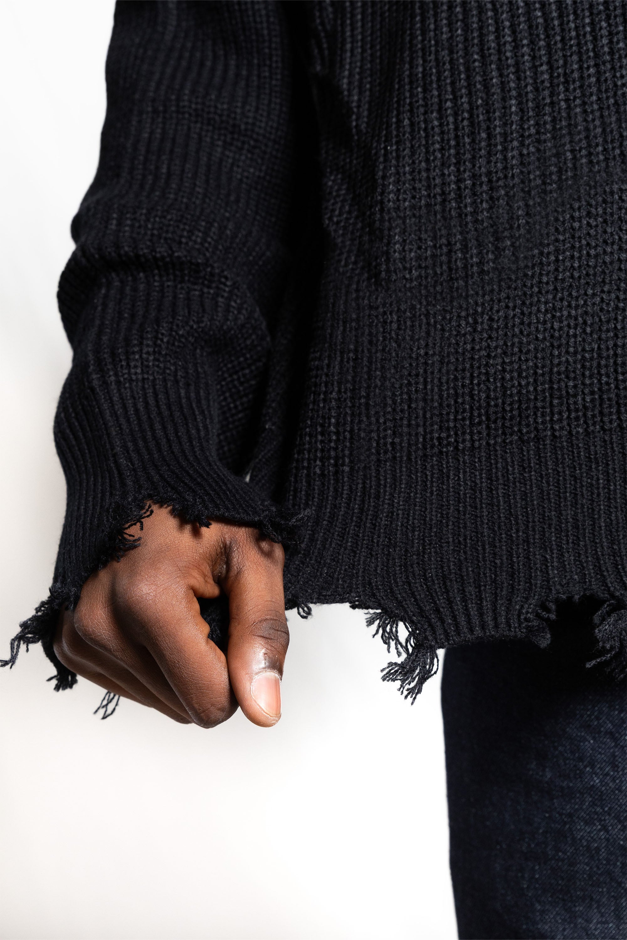 "RUDEBOY LDN" Knitwear Shoulder Logo Black