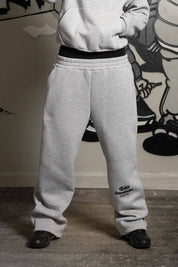 Fleece Pants "TEAM012" Logo AshGrey/Black
